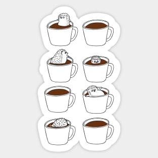 More Coffee Hedgehog Sticker